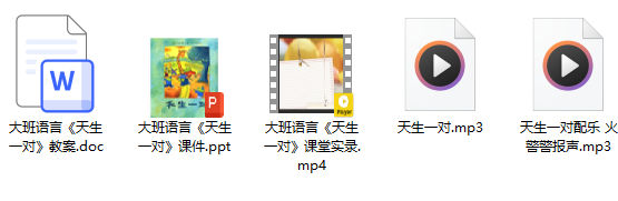 大班语言《天生一对》应彩云