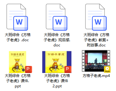 大班综合《方格子老虎》应彩云