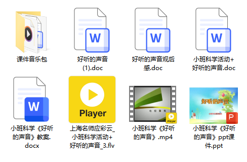 小班科学《好听的声音》