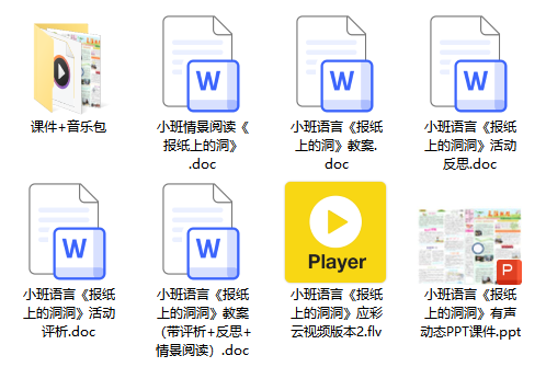小班语言《报纸上的洞洞》