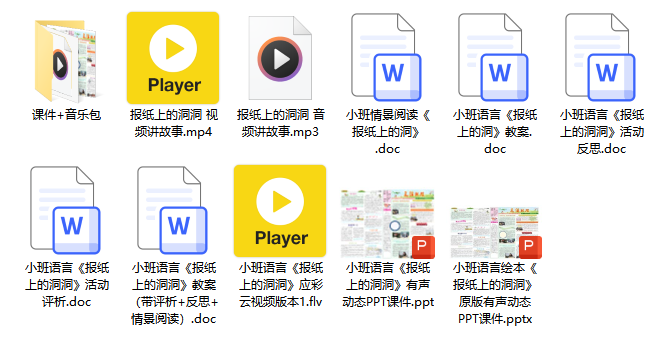 小班语言绘本游戏《报纸上的洞洞》
