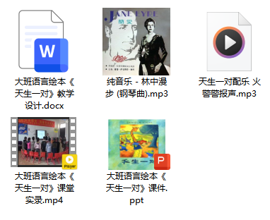 大班语言绘本《天生一对》