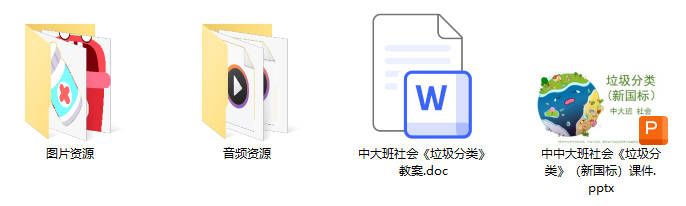中大班社会《垃圾分类》